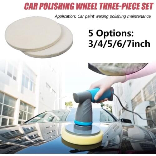 2pcs Wool Felt Polishing Pad Wheel For Glass Stainless Steel