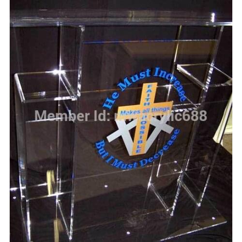 Free Shipping High Quality Price Reasonable Cheap Clear Acrylic Podium Pulpit Lectern