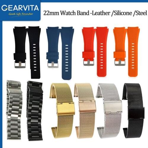 22mm SmartWatch Watch Band Leather Silicone Steel Strap For DT78 DT95 L15 L13 L16 Smart Watchband Wristbands Women Men
