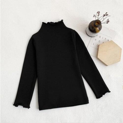 Girls Shirts Spring Autumn Cotton Candy Colors Long Sleeves Top For Girl Kids Clothing Wooden Ear Toddler Baby Shirt Chilren Tee