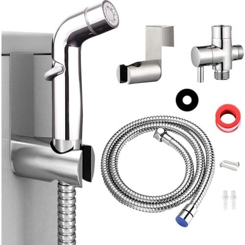 Handheld Toilet Bidet Sprayer Set Stainless Steel Hand Bidet Faucet Bathroom Hand Sprayer Toilet Shower Head Women Bidet shower