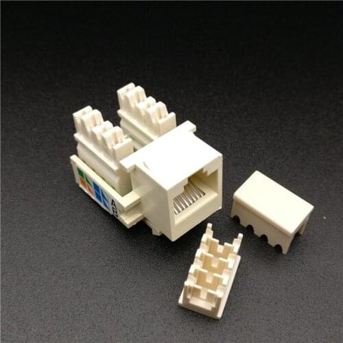 20pcs CAT5E UTP network module Tool-free RJ45 connector Information socket Computer Outlet cable adapter Keystone Jack