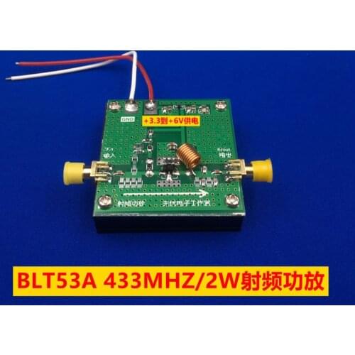 BLT53A 433M power broadband 2W RF power amplifier high gain with heat sink
