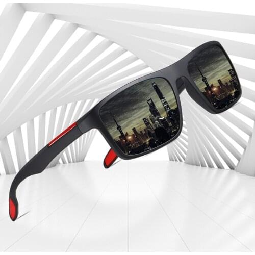 AOFLY BRAND DESIGN Polarized Sunglasses Men Ultralight TR90 Frame Driver Fashion Mirror Sun Glasses Women Square Goggle UV400