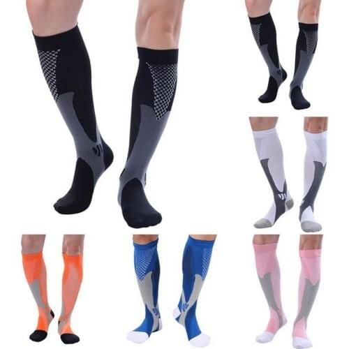 Sports Compression Socks Running Women Men Marathons Blood Circulation Reduce Swelling Varicose Football Below Knee Stockings