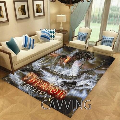 THERION BAND 3D Printed Carpets Soft Flannel Rugs Mat Rugs Anti-slip Large Rug Carpet Home Decoration