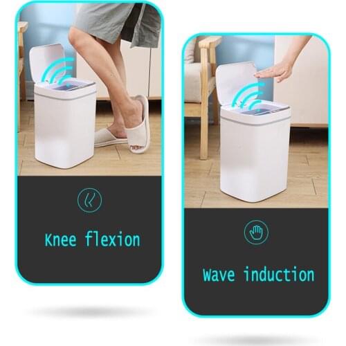 Smart Trash Automatic Touchless Intelligent induction Motion Sensor Kitchen Trash Can Wide Opening Sensor Waste Bin Dustbin