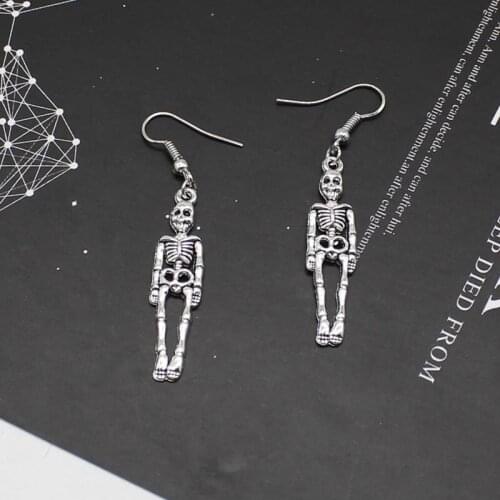 Vintage Halloween Gift Pirate Skull Gothic Earrings Ladies Gift Jewelry Earrings