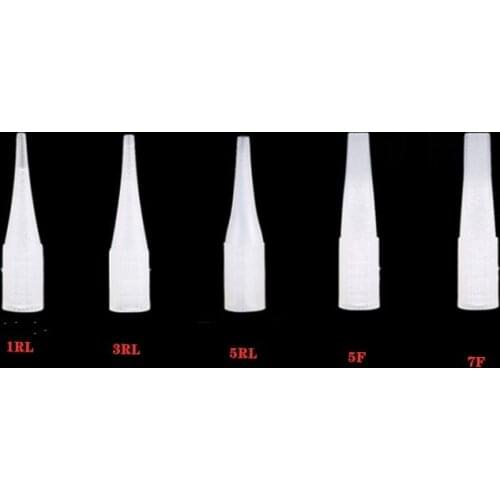 10PCS 1/3RL Permanent Makeup Eyebrow Lip Eyebrow Tattoo Tips Plastic Needle Caps for Giant Sun Tattoo Machine Fast Delivery