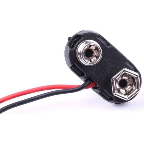 High Quality 100/200pcs T-type 9V Battery Clip Snap on Connectors for Multimeter Automobile Accessories Clips Car-styling