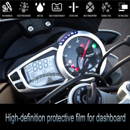 2 pcs For Triumph Speed Triple 675 Motorcycle dashboard screen anti-scratch protective film dashboard cover