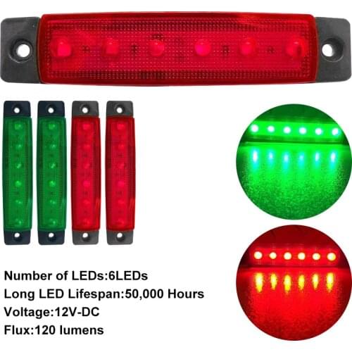 4Pcs Boat LED Lights 12V Navigation Marine Lights Red and Green Stern Lights Starboard Lights for Boats Sailboat Pontoon Kayak