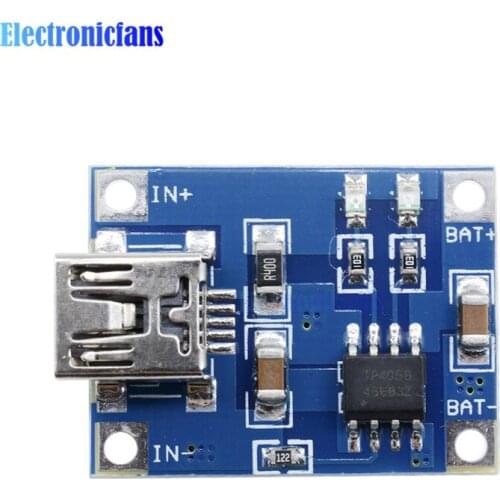 5Pcs/Lot TP4056 Mini USB 5V 1A 18650 Lithium Battery Charger Board With Led Indicator Over Charge Discharge Protection 4.5~5.5V