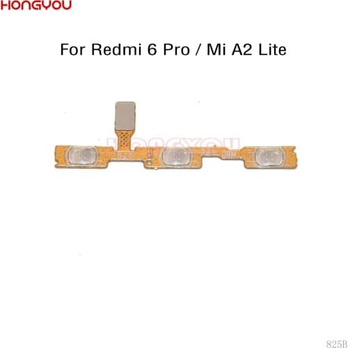 50PCS/Lot For Xiaomi Redmi 6 PRO / Mi A2 Lite Power Button On / Off Volume Up / Down Mute Switch Key Flex Cable