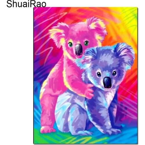 5D DIY Diamond Painting Koala colored animal Cross Stitch Diamond Embroidery sale full square Round drill Home Decor