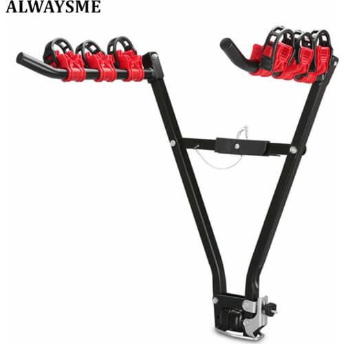 ALWAYSME 3-Bike Car Trunk Mount Bike Rack For SUV,MPV,Sedan... Fits 2 Inches 2" Towing Trailer Hitch Balls