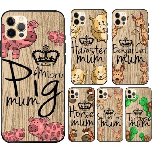 Sphynx Cat Horse Turtle Sheep Mum Case For iPhone 7 8 Plus 6S X XR XS Max SE 2020 Fundas For iPhone 11 12 Pro Max mini
