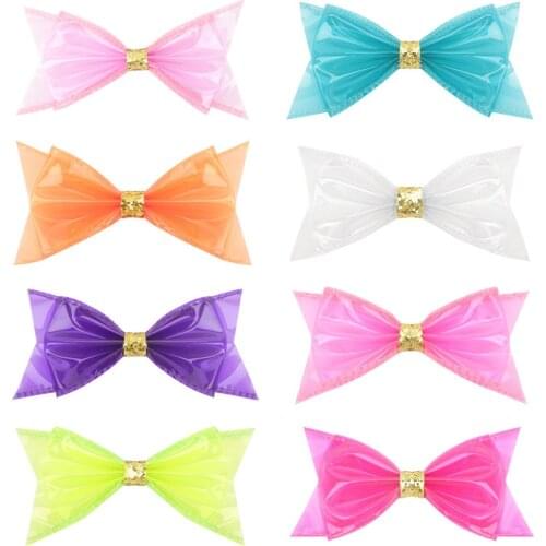 CN 4.5 inch Waterproof Princess Hairgrips Jelly Bows Hair Bows Hairpins Hair Bows Hairpins Dance Party Bow Hair Clip