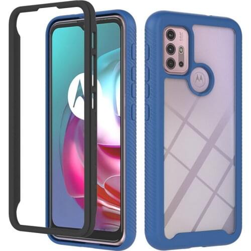 Double protection case For Moto G30 G10 G100 Mate S G Play Power 2021 One 5G Ace G9 E7 Power Case Hybrid Hard Phone Cover Fundas