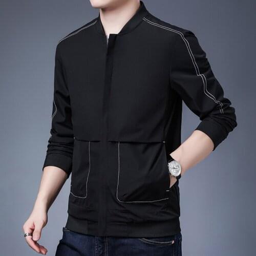 Boy Youth MenS Spring And Autumn Trend Coat 2021 New Korean Casual Baseball Suit Pilot Jacket Student Pure Color