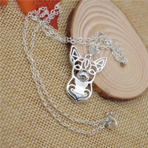 LPHZQH Fashion Hollow Cute Pet Dog Jewelry Women Choker Necklace Chihuahua Pendant Necklace Jewelry Gift