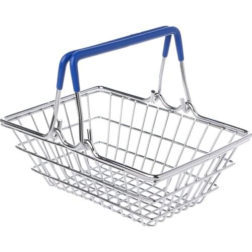 Mini Supermarket Shopping Hand Basket Kids Toy Pretend Play Home Decor