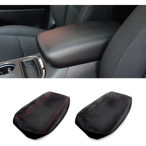 Soft Leather Armrest Cover For Dodge Durango 2011 2012 2013 2014 2015 2016 2017 Car Center Armrest Box Skin Cover Sticker Trim