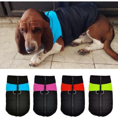 Plus Size S-7XL Pet Clothes for Small Dog Golden Retriever Vest Waterproof Cotton Jacket for Large Dog Winter Warm Pet Clothing