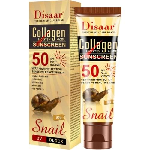Whitening Anti-Aging Oil-control SPF 50 For Body Face Care Collagen Snail Essence Sunscreen Moisturizing Anti-uv Sun Cream FW65