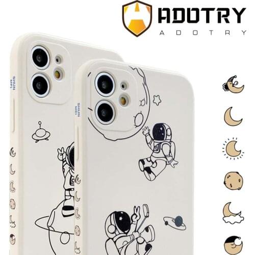 Flat Edges Design With Side Printing Silicone Case For iPhone 12 Pro Max 12Mini X Xs Xr Xs Max 11 Pro Max Soft Cartoon Phonecase