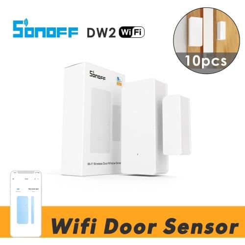 SONOFF Wifi Door Sensor DW2, Smart Wireless Door Window Sensor, No Hub Gateway Required, eWeLink App Alarm Smart Home Security