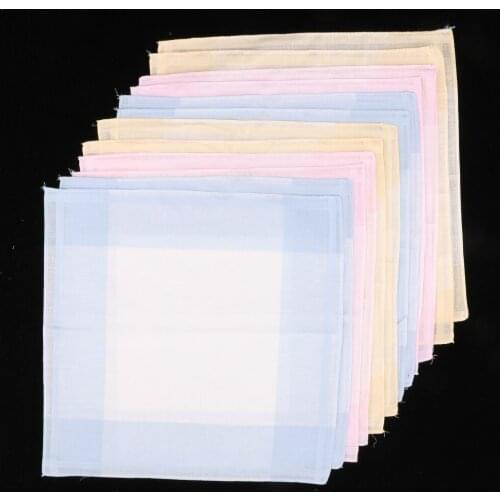 Pack of 12 Handkerchiefs Handkerchiefs Made From 100% Organic Cotton