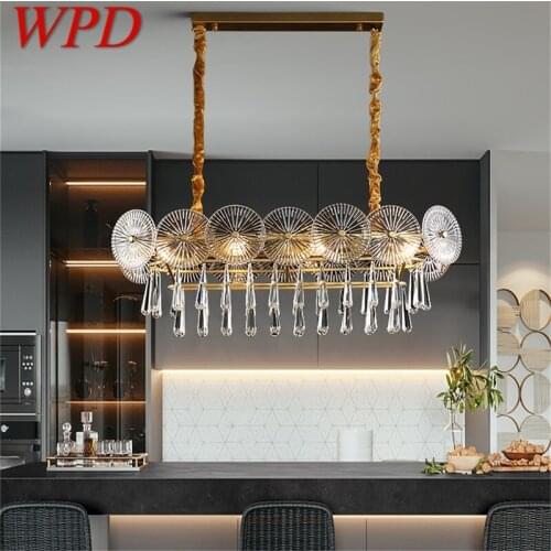 WPD Chandelier LED Oval Pendant Lamp Postmodern Home Creative Light Fixture for Living Dining Room