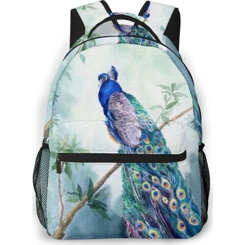 Backpack Women Shoulder Bag For Teenage Girls A Peacock Bagpack Female Ladies School Backpack