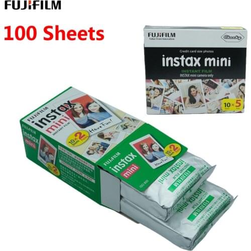 10-100 Sheet Fujifilm Instax Mini Film 8 9 11 Film Mini White Instant Photo Paper for Camera Instax Mini 7s 50s 90 Photo Paper