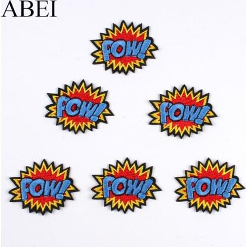 10pcs Embroidered POW Patch Badges Sewing Clothes Stickers Garment Apparel Accessories Patches DIY Coats Jeans Bags Shoes Badge