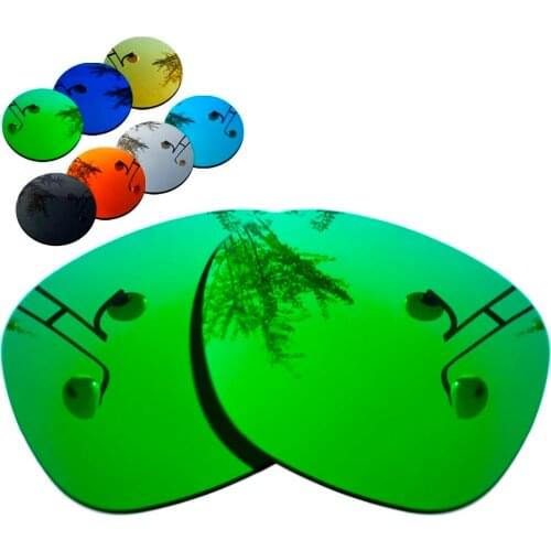 100% Precisely Cut Polarized Replacement Lenses for Garage Rock Sunglasses Green Mirrored Coating Color- Choices
