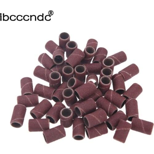 100 Pcs/lot Nail Art Tools Sanding Ring Grinding Head Polisher Essential Supplies Sand Circle Manicure Tool 80/120/180 3 Size