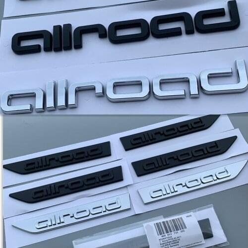 100pcs car styling 13cm silver black abs allroad Letter badge stick emblem sports tail rear stickerstickers decals accessories