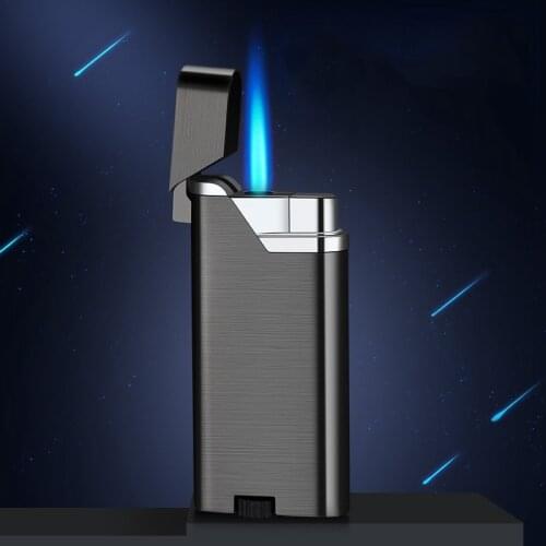2020 New Windproof Cigarett Lighter Metal Gas Lighter Blue Flame Portable Jet Turbo Lighter Butane Spray Gun