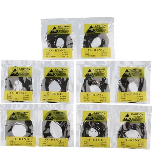 500pcs/Set 31-40mm Rubber O-Ring Watch Back Cover Seal Gaskets Watch Repair Parts