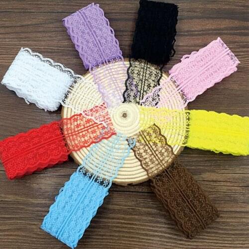 African Lace Ribbon Fabric DIY Pure Lace Embroidery Sewing Decorative Lace Fabric Gift Fresh Flower Wrapping Wedding Party Decor