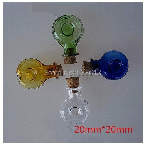 Free shipping 100pcs/lot 20mm*20mm colorful mini Charm "XO" Glass Bottle Vials Pendant Cork Glass pendant Perfume bottle