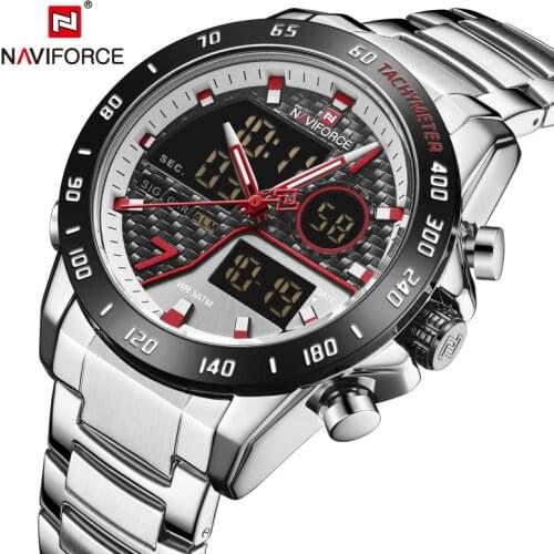 New NAVIFORCE Fashion Business Watches Luxury Quartz Watch for men Waterproof Date Dual Display Military Clock Relogio Masculino