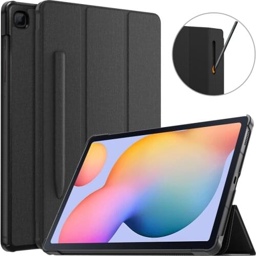 Case for Galaxy Tab S6 Lite 2020,Ultra Slim Lightweight Tri-Fold Cover with Auto-Wake/Sleep & Pen Holder For Galaxy Tab S6 Lite