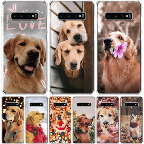 Golden Retriever Friend Dog Cover Phone Case For Samsung Galaxy S10 S20 Ultra Note 10 9 8 S9 S8 J4 J6 J8 + Lite Plus Pro S7 Coqu