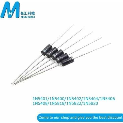 20PCS SR3100 SR560 SR540 SR5200 SR5100 SR3200 Schottky Diode DO-27 SB5100 SB560 SB540 SB3100 3A 5A 40V 60V 1000V 2000V DIP Diode