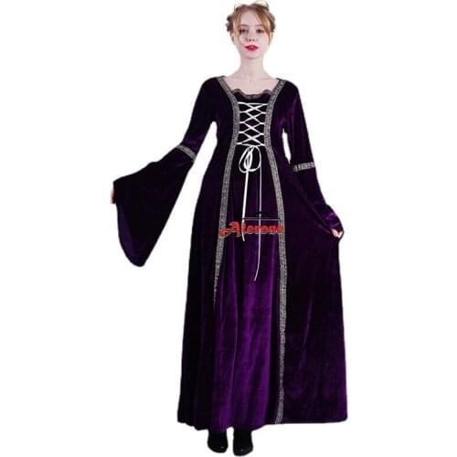 Medieval Long Dress Retro Large Swing Medieval Dress Carnival Halloween Costumes