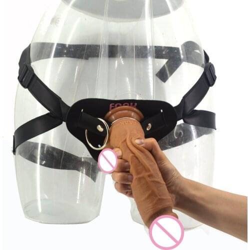 Huge realistic dildo soft silicone double layer penis skin touch sex toys for women masturbate soft dildo adult