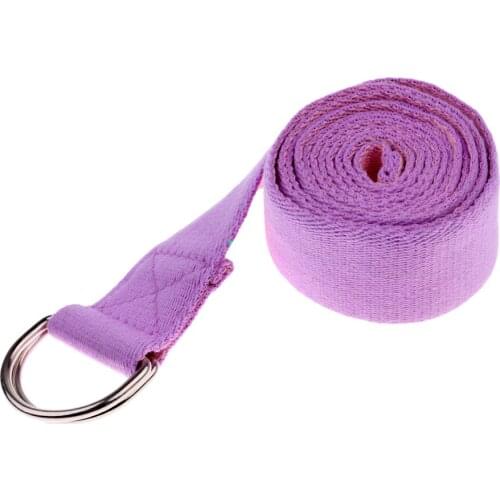 Fitness Exercise Yoga Strap 183cm Adjustable D-Ring for Stretching Flexibility and Physical Training for Women Men Workout